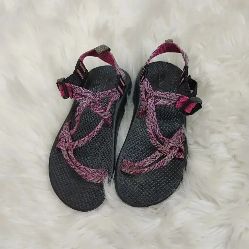 CHACO ZX/1 SANDALS ~ PINK PURPLE ~ SZ 3 YOUTH ~ GENTLY WORN.